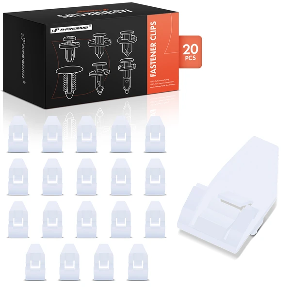 20 Pcs Nylon White Belt Molding Clip A-Premium APRCF4367