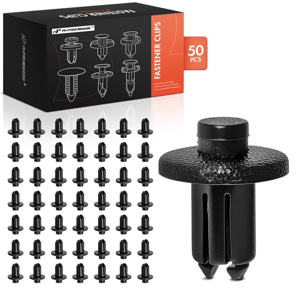 1992-2002 Mazda 626 50 Pcs 9mm Plastic Black Bumper Cover & Wheel Housing A-Premium APRCF4372