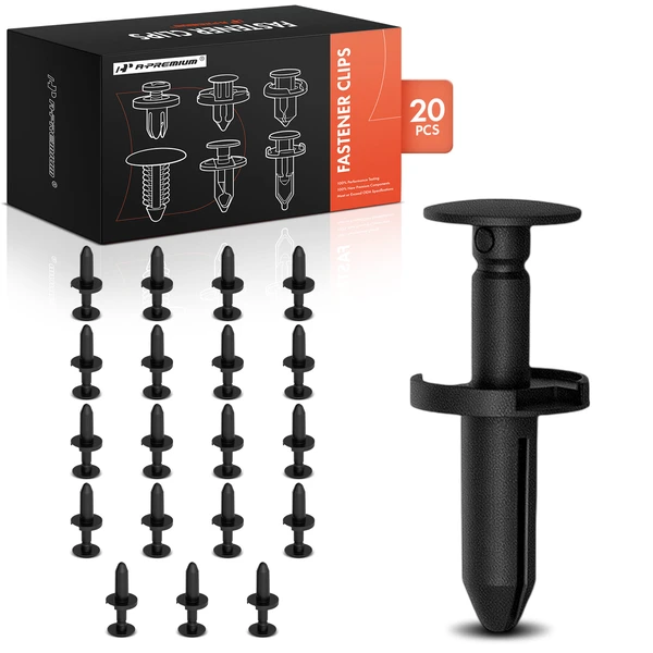 2001-2006 Dodge Stratus 20 Pcs 7.93mm Nylon Black Fascia Push Type Retainer A-Premium APRCF4379