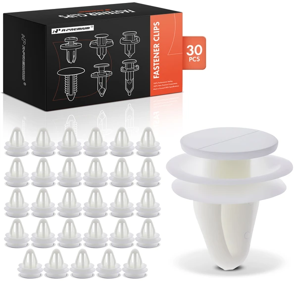 30 Pcs Nylon White Door Trim Panel Retainer A-Premium APRCF4401