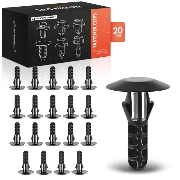 1995-2002 Honda Accord 20 Pcs Nylon Black Bumper Retainer Clip A-Premium APRCF4406