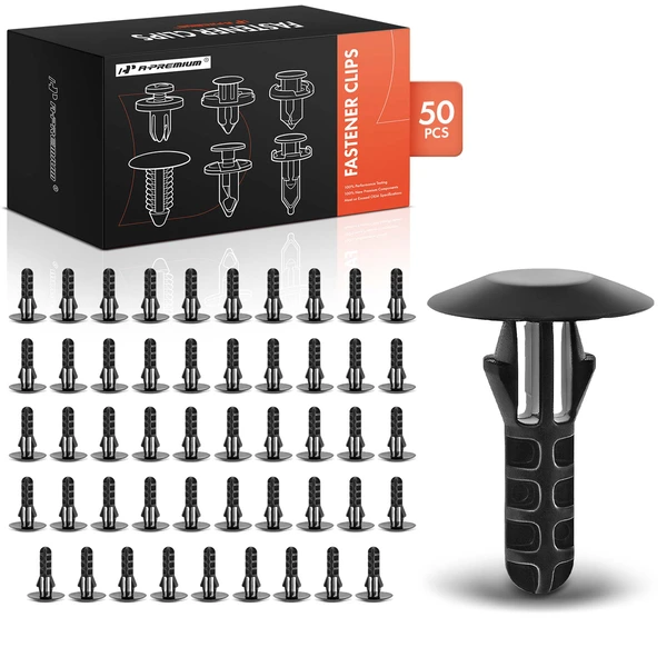 1995-2002 Honda Accord 50 Pcs Nylon Black Bumper Retainer Clip A-Premium APRCF4408