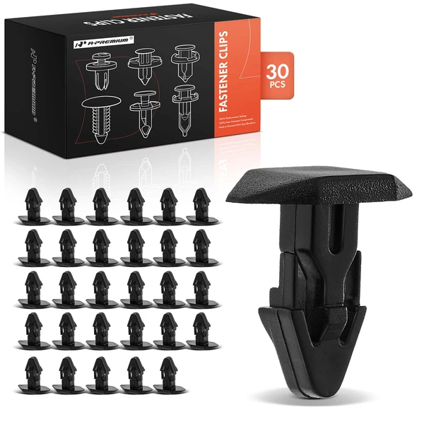 1992-1999 Acura Integra 30 Pcs Nylon Black Rear Hood Cowl Weatherstrip Retainer Clip A-Premium APRCF4416