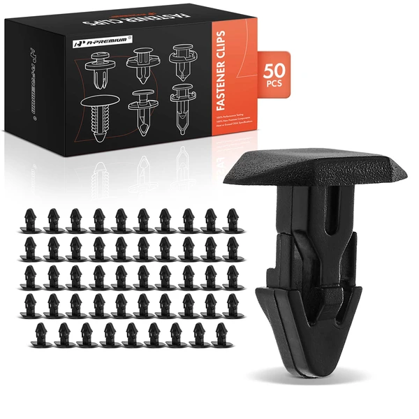 1992-1999 Acura Integra 50 Pcs Nylon Black Rear Hood Cowl Weatherstrip Retainer Clip A-Premium APRCF4417