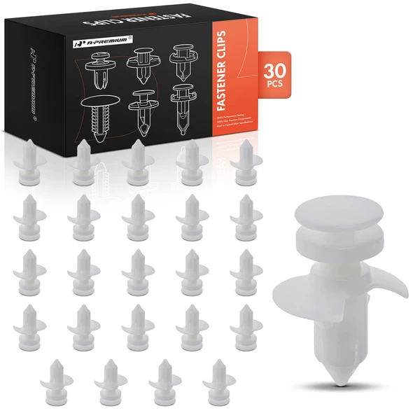 30 Pcs 9.53mm Black Rear Door Lower Trim Panel Retainer A-Premium APRCF4428