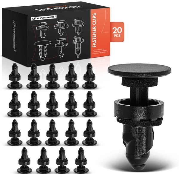 2001-2003 Acura CL 20 Pcs 9mm Nylon Black Cowl Top Retainer Clip A-Premium APRCF4439