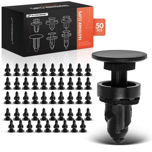 2001-2003 Acura CL 50 Pcs 9mm Nylon Black Cowl Top Retainer Clip A-Premium APRCF4441