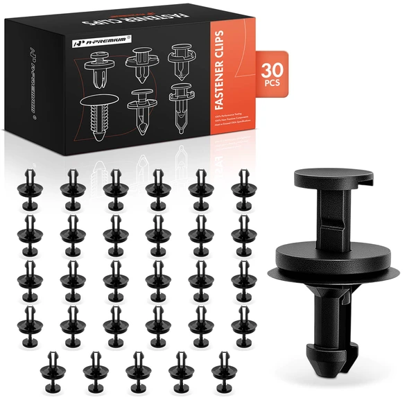 30 Pcs Nylon Black Front Air Deflector Retainer A-Premium APRCF4446