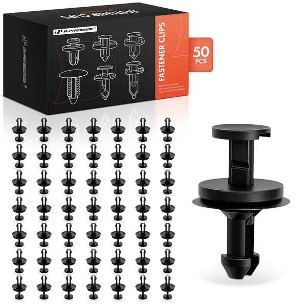 50 Pcs Nylon Black Front Air Deflector Retainer A-Premium APRCF4447