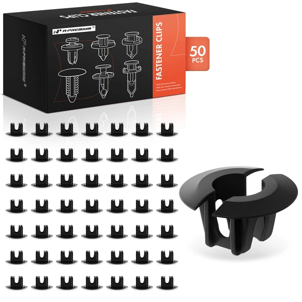 50 Pcs Nylon Black Front Air Deflector Grommet A-Premium APRCF4450