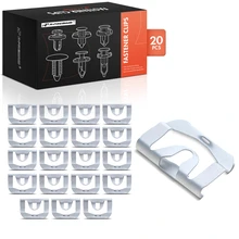 1967-1981 Chevrolet Camaro 20 Pcs Metal Silver Window Reveal Molding Clip A-Premium APRCF4457