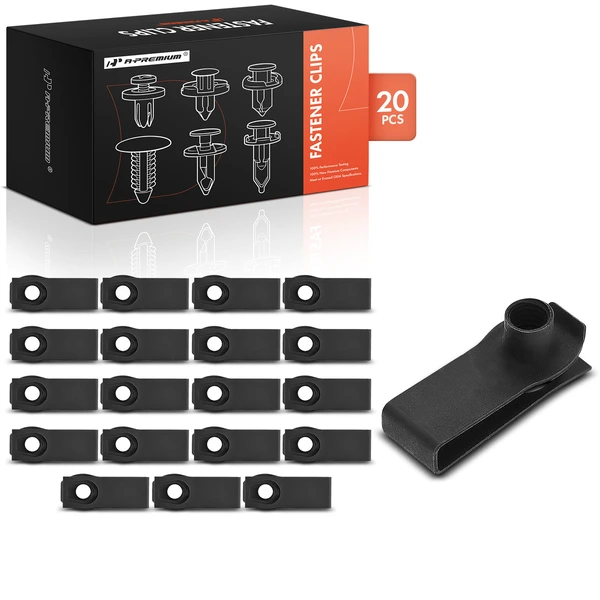 20 Pcs Plating Metal Extruded U-Nut A-Premium APRCF4466