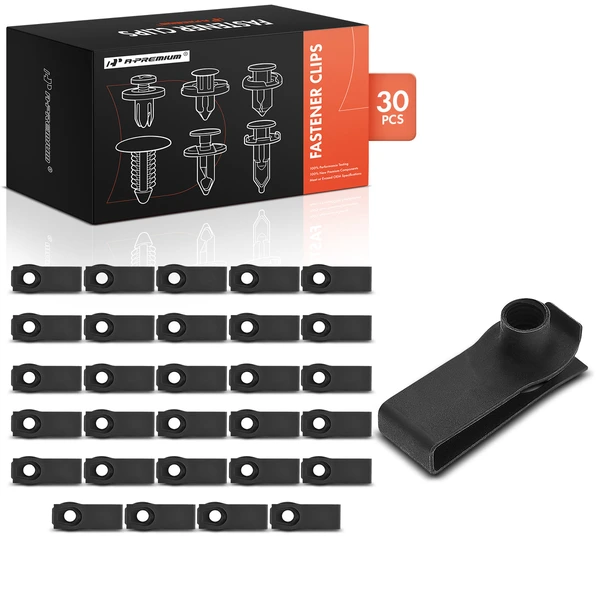 30 Pcs Plating Metal Extruded U-Nut A-Premium APRCF4467