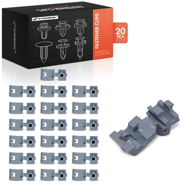 20 Pcs Nylon Gray Door Lock Rod Clip A-Premium APRCF4481