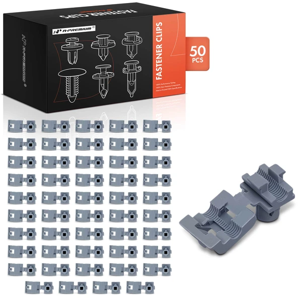 50 Pcs Nylon Gray Door Lock Rod Clip A-Premium APRCF4483