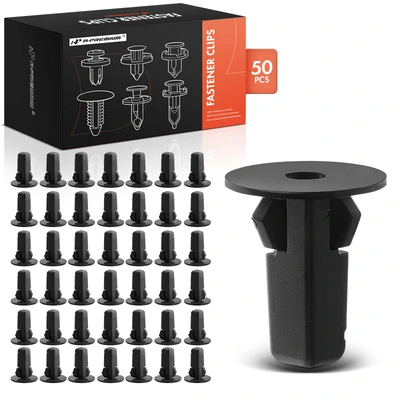 50 Pcs 8mm x 8mm Nylon Fender Lining Screw Grommet Retainer Clip