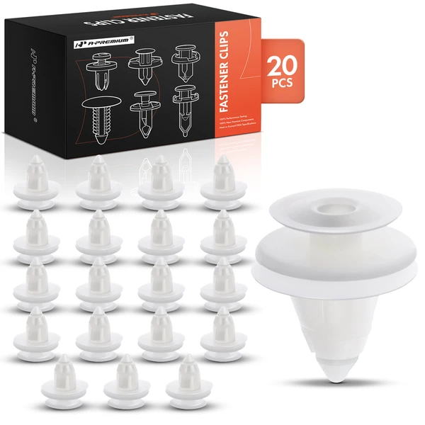 1997-2003 INFINITI QX4 20 Pcs Nylon White Trim Panel Retainer A-Premium APRCF4514