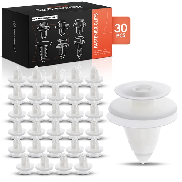 1997-2003 INFINITI QX4 30 Pcs Nylon White Trim Panel Retainer A-Premium APRCF4515