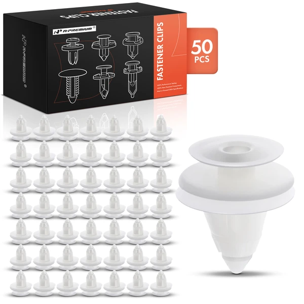 1997-2003 INFINITI QX4 50 Pcs Nylon White Trim Panel Retainer A-Premium APRCF4516