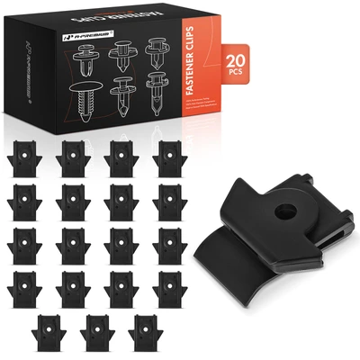 20 Pcs 2mm Max. Panel Range Fender Clips U-Nut Retainer Clips