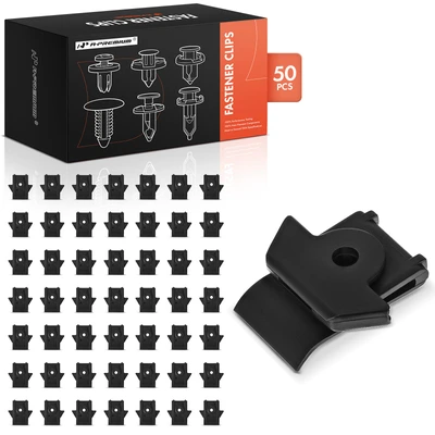 50 Pcs 2mm Max. Panel Range Fender Clips U-Nut Retainer Clips