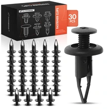 1998-2014 Toyota Avalon 30 Pcs 9mm Nylon Black Bumper Cover Retainer A-Premium APRCF4527