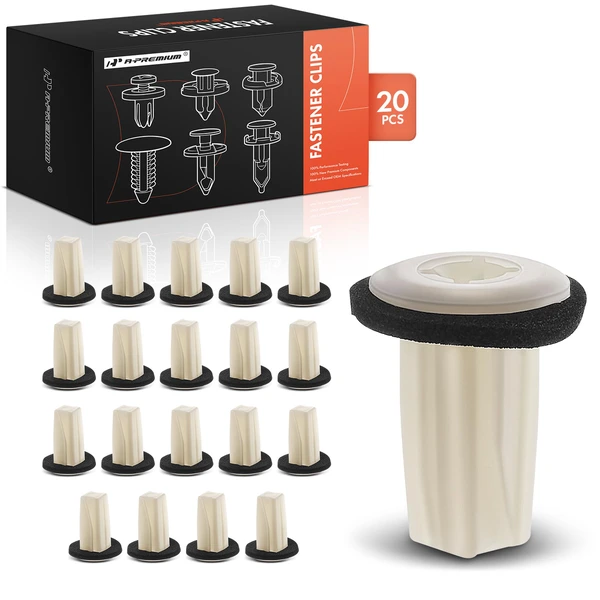 1987-1990 Acura Legend 20 Pcs 7mm Nylon Natural Door Panel Screw Grommet A-Premium APRCF4532