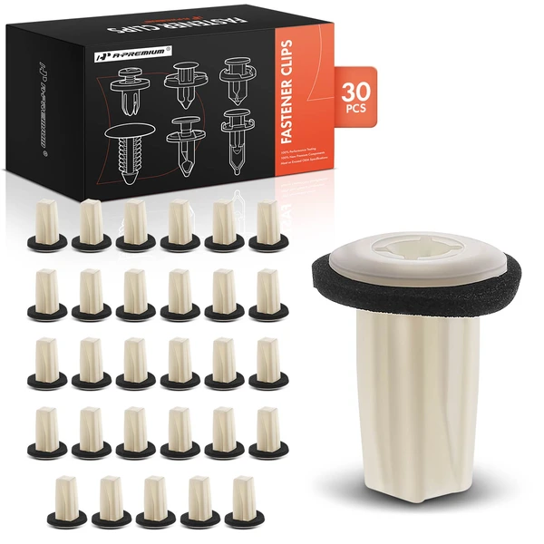 1987-1990 Acura Legend 30 Pcs 7mm Nylon Natural Door Panel Screw Grommet A-Premium APRCF4533