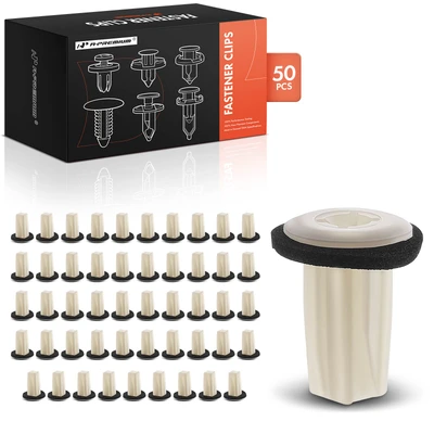 50 Pcs 7mm Square Nylon Retainer Clips Screw Grommet