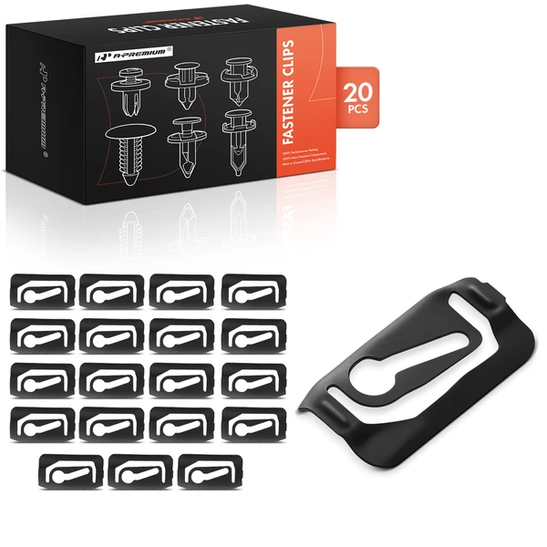 20 Pcs Metal Black Window Reveal Molding Clip A-Premium APRCF4547