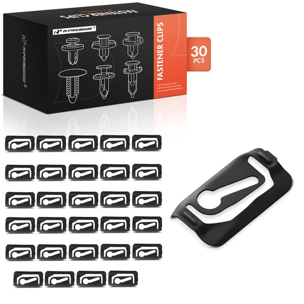 30 Pcs Metal Black Window Reveal Molding Clip A-Premium APRCF4548