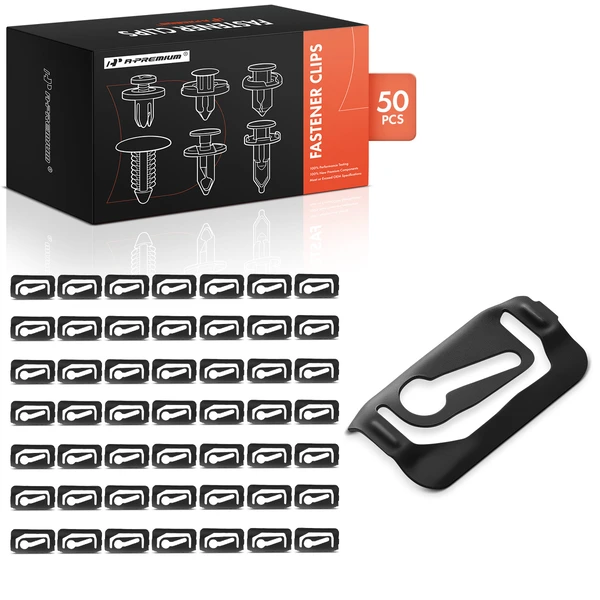 50 Pcs Metal Black Window Reveal Molding Clip A-Premium APRCF4549