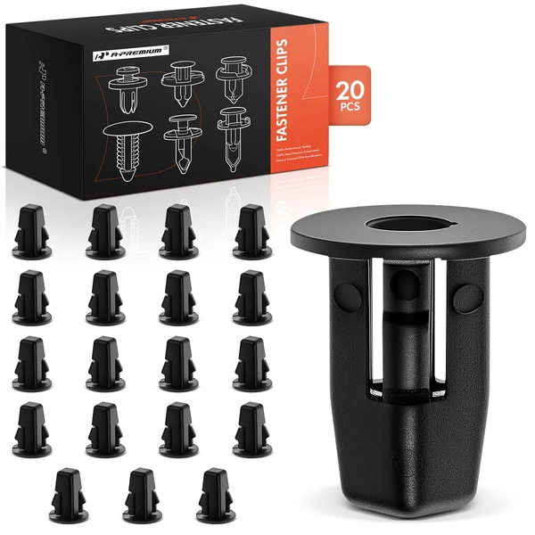 20 Pcs Nylon Black Fender Liner Screw Grommet A-Premium APRCF4550