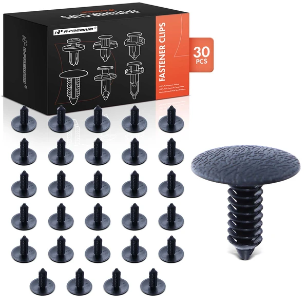 2000-2007 Ford Expedition 30 Pcs Nylon Black Kick Plate Retainer A-Premium APRCF4557