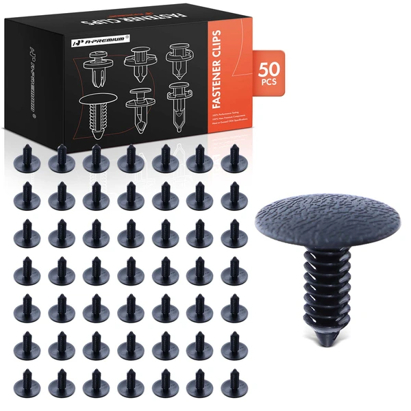 50 Pcs Nylon Black Kick Plate Retainer A-Premium APRCF4558