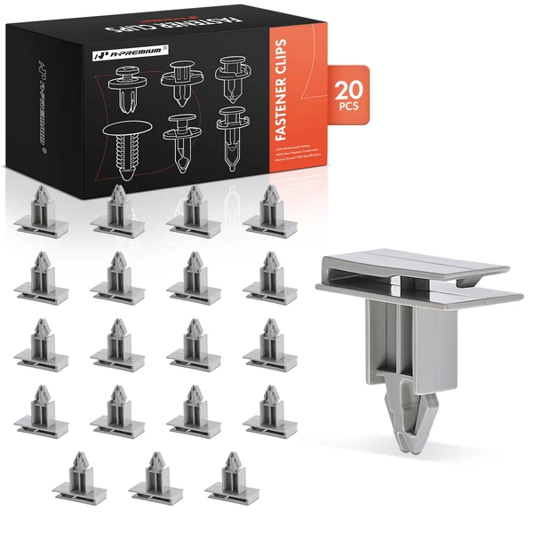 20 Pcs 11.1mm Nylon Gray Rocker Panel Molding Clip A-Premium APRCF4583
