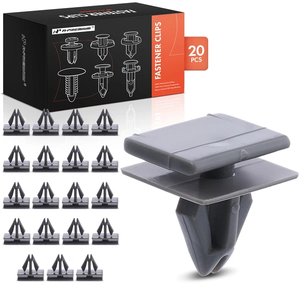 20 Pcs 11.11mm Nylon Gray Rocker Panel Molding Clip A-Premium APRCF4586