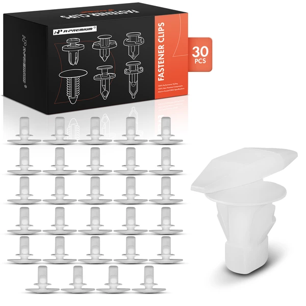 30 Pcs Nylon Natural Weatherstrip Retainer Clip A-Premium APRCF4611