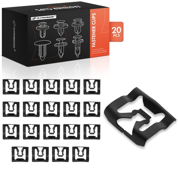 20 Pcs Metal Black Window Reveal Molding Clip A-Premium APRCF4625