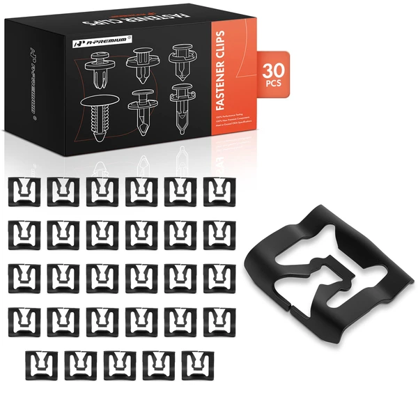 30 Pcs Metal Black Window Reveal Molding Clip A-Premium APRCF4626