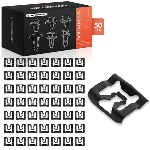 50 Pcs Metal Black Window Reveal Molding Clip A-Premium APRCF4627