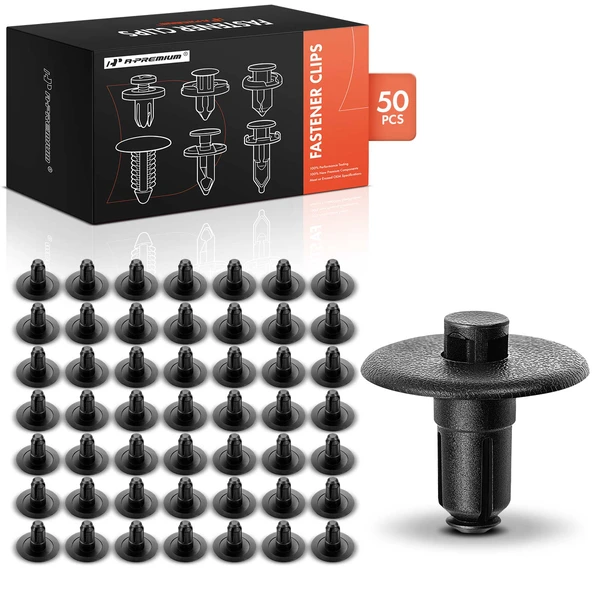 2000-2005 Cadillac DeVille 50 Pcs 10mm Nylon Black Radiator Support Sight Shield Retainer A-Premium APRCF4630