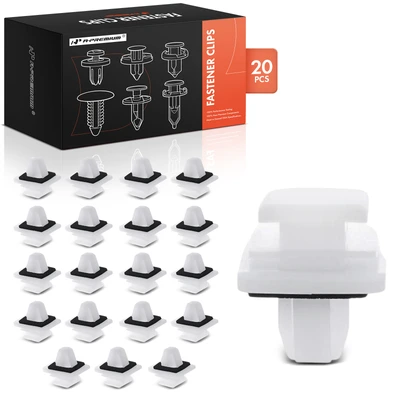 20 Pcs 12mm x 10mm Nylon Tailgate Garnish Rear Door Retainer Clips