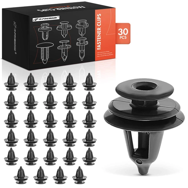30 Pcs Nylon Gray Door Trim Panel Retainer A-Premium APRCF4171