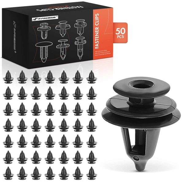 50 Pcs Nylon Gray Door Trim Panel Retainer A-Premium APRCF4172