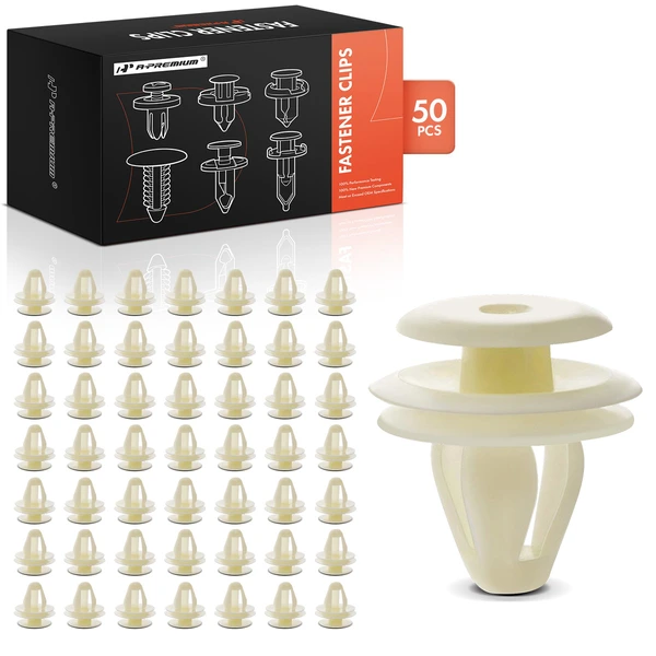 2004-2006 Scion xB 50 Pcs Nylon Natural Door Trim Panel & Garnish Retainer A-Premium APRCF4178