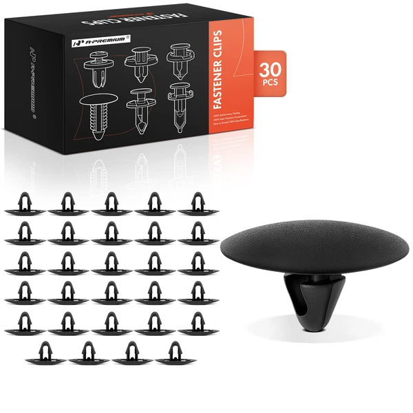 30 Pcs Nylon Black Hood Insulation Retainer A-Premium APRCF4183
