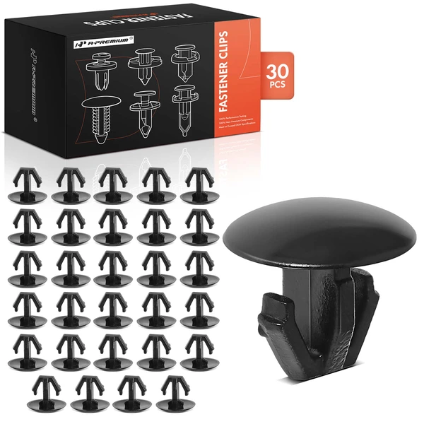 2006-2012 Acura RL 30 Pcs Nylon Black Hood & Trunk Molding Retainer Clip A-Premium APRCF4186