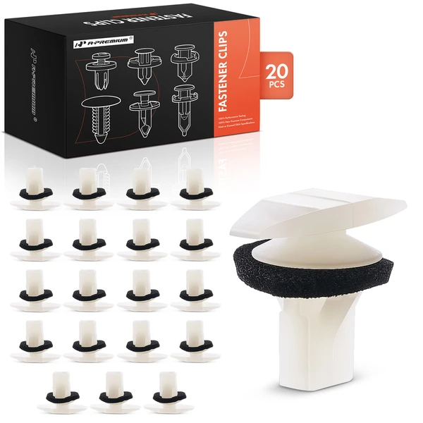 2003-2007 Honda Pilot 20 Pcs Nylon Natural Weatherstrip Retainer Clip A-Premium APRCF4191