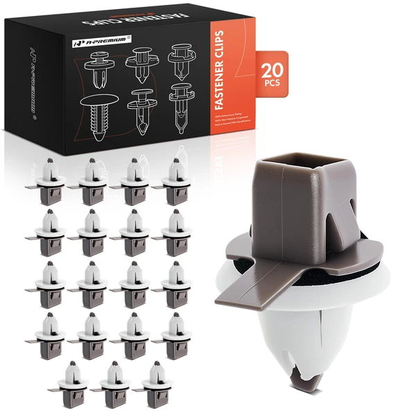 1992-2003 Lexus ES300 20 Pcs Nylon Brown & White Door Lower Molding Clip & Weatherstrip A-Premium APRCF4201